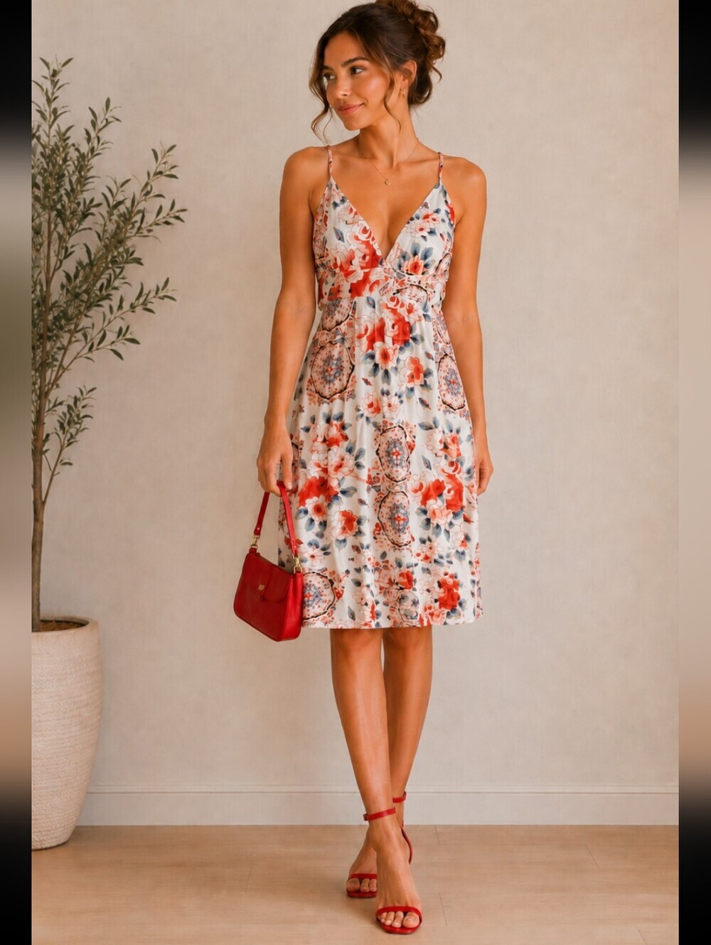 NWT Anthropologie Floreat Floral Lace Back Dress - Size L